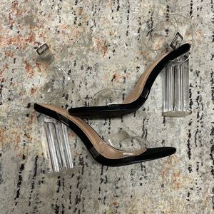 Black Clear Strap & Heel
